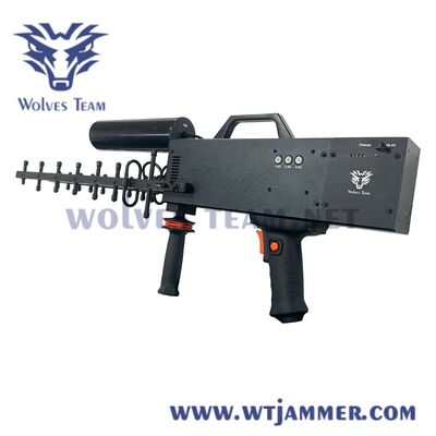 comprar Arma de interferência anti-drone direcional portátil, bloqueador de sinal de drone portátil 1.5G / 2.4G / 5.8G com antena Yagi de alto ganho para segurança de VIP e eventos Fabricação em linha