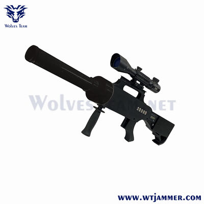 comprar Pistola de interferência anti-drone portátil de alto ganho, bloqueador de RF portátil de longo alcance para segurança tática Fabricação em linha