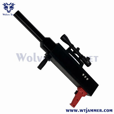 comprar Pistola de bloqueio de drones portátil de alta potência de 3 bandas - bloqueador de sinal de UAV portátil com punção vermelha e alcance Fabricação em linha