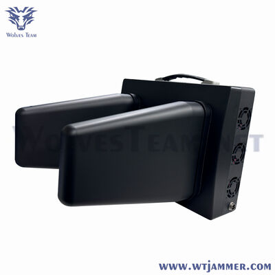 comprar Estação portátil de jammer anti-drone de banda dupla - Disruptor de sinal UAV direcional de alta potência Fabricação em linha