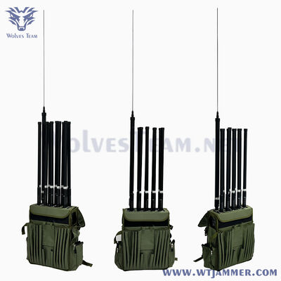 comprar 10 canais High Power Backpack Design RF Jammer de sinal para GPS & WIFI & Anti-Drone Fabricação em linha