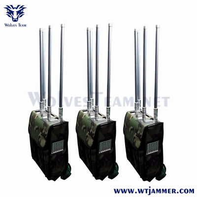 comprar 4 canais Backpack RF Jammer de sinal para GPS & WIFI & Anti-Drone Shielding Fabricação em linha