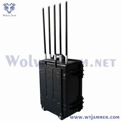 comprar 12 bandas 100W maleta portátil RF Jammer de sinal para aplicação de segurança de site móvel Fabricação em linha