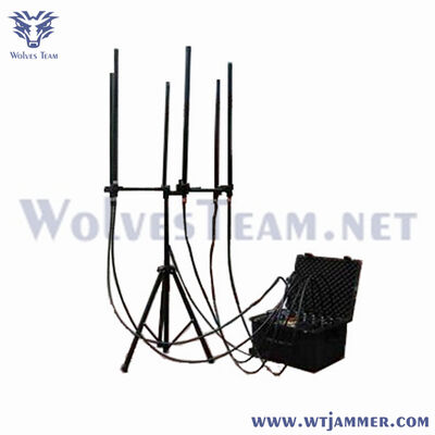 comprar Compacto 6 antenas 300W maleta sinal jammer para uso de segurança temporária Fabricação em linha