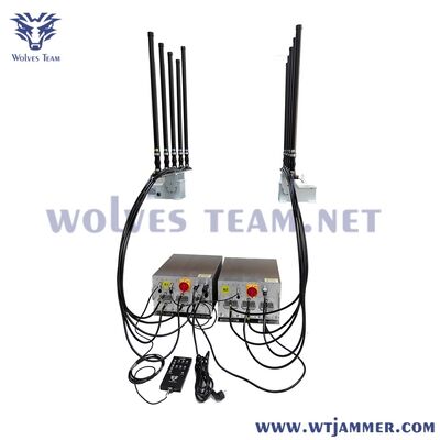 comprar 10 bandas 1000W High Power RF Jammer com antenas giratórias, frequências personalizáveis Fabricação em linha