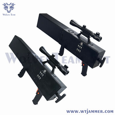 comprar Jammer anti-drone portátil tático de 6 faixas 30W para patrulha de segurança externa Fabricação em linha