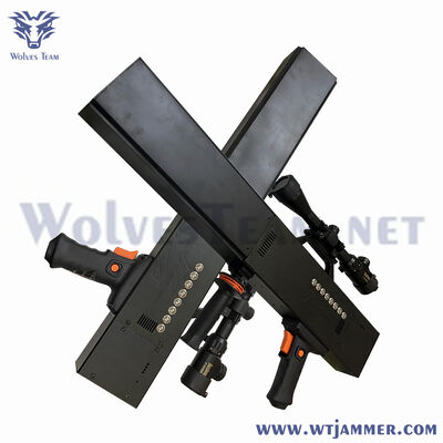 comprar 10 Bandas 50W Tactical Handheld Anti-Drone Jammer para segurança de áreas sensíveis Fabricação em linha
