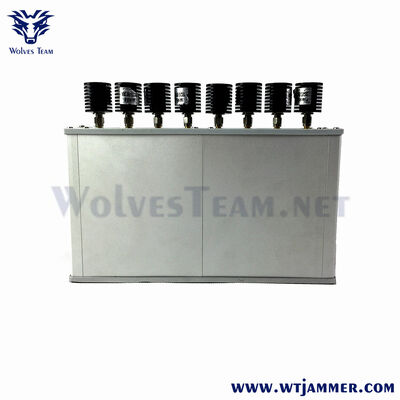 comprar Jammer de mesa de nível industrial de 8 maneiras de 60 W, alcance de proteção de até 60 m com ventiladores de resfriamento integrados Fabricação em linha