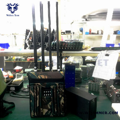 comprar Jammer de mochila de alta potência com 8 antenas para GPS e WIFI e blindagem anti-drone e anti-IED Fabricação em linha