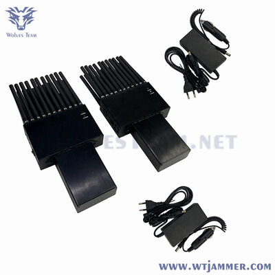 comprar 22 bandas Blocos de bloqueio de sinal portátil de banda cheia 5G / 4G / 3G, WiFi, GPS, VHF / UHF e LoJack para uso em salas de conferências e escolas Fabricação em linha