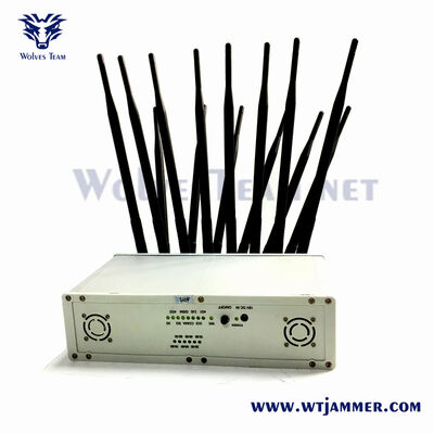 comprar Bloqueador de sinal estacionário de alta potência para telemóvel WiFi LoJack VHF & UHF Multi-Band Jamming System Fabricação em linha