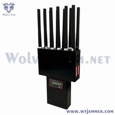 comprar Dispositivo de controle de frequência RF de alta potência portátil de 12 canais capa 2G 3G 4G 5G WiFi GPS UHF VHF bandas Fabricação em linha