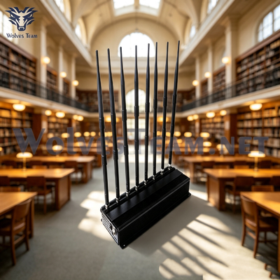 Comprar Bloqueador de Sinal Ajustável de 8 Canais para Desktop Alta Potência 40W Bloqueador de Sinal de Celular para Ambiente de Culto Silencioso na Igreja Fabricação em linha
