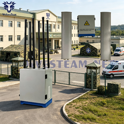 Comprar 6CH Interruptor de sinal omnidirecional à prova d'água ao ar livre 100×300m Cobertura Anti-drone e bloqueador celular para instalações seguras do hospital Fabricação em linha