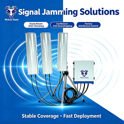 Comprar 600W Jammer de Sinal à Prova d'Água para Exterior com 14 Bandas de Frequência Críticas para Bloqueio Abrangente de RF Fabricação em linha