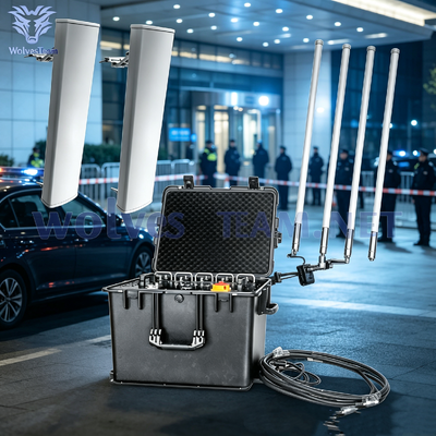 Comprar 500M Interruptor de sinal portátil Bloqueio de sinal 3G 4G GPS Wifi Bluetooth E antenas separadas opcionais: tipos direcionais ou omnidirecionais Fabricação em linha