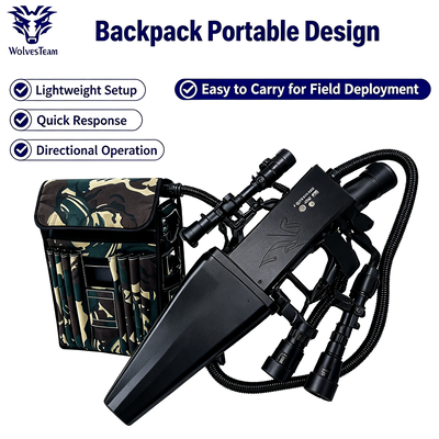Comprar 120W 4-Band Backpack Drone Jammer com Bateria Embutida 1H para Bloqueio de Espectro Completo GPS WiFi Fabricação em linha