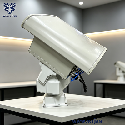 Comprar 600W High Power PTZ Drone Jammer com cobertura de freqüência de 6 bandas e antena direcional Fabricação em linha