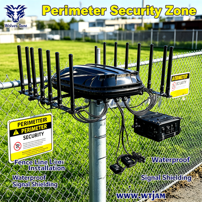 Comprar 1400W 14 Bandes Full-Spectrum Fixed Signal Jammer com IP65 Impermeável & Proteção contra poeira para segurança do veículo Fabricação em linha