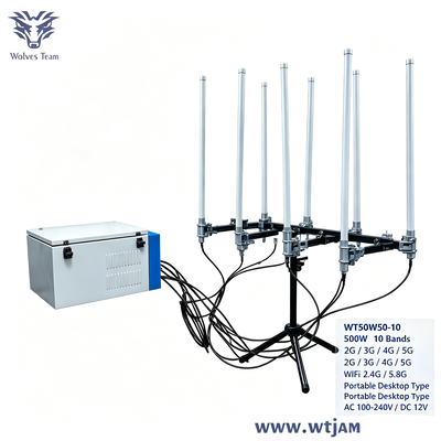 Comprar Interruptor de sinal portátil de 10 bandas de 500W para bloqueio de telefone celular e WiFi Fabricação em linha