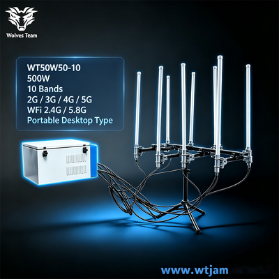 Comprar 500W 10 Canais Bloqueador de Sinal Portátil para GSM DCS 3G 4G 5G WiFi 2.4G 5.8G Bloqueador de Sinal Celular Fabricação em linha