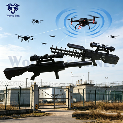 Comprar Pistola de Supressão de Sinal RF Portátil para Exterior 30W 100-240VAC Dispositivo de Neutralização de UAV e Proteção de Dados Confidenciais Fabricação em linha