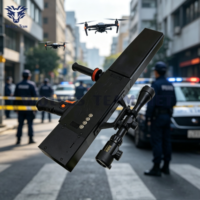 Comprar Último bloqueador de sinal de tipo de arma para aplicação da lei Dispositivo anti-UAV portátil com bandas de frequência 4?? 8 personalizáveis Fabricação em linha
