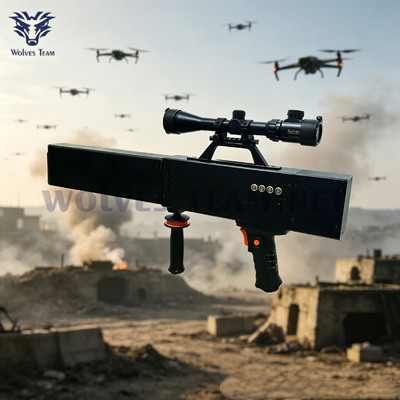 Comprar Último bloqueador de sinal de tipo de arma para aplicação da lei Dispositivo anti-UAV portátil com faixas de frequência 4 8 personalizáveis para operações de campo contra drones Fabricação em linha