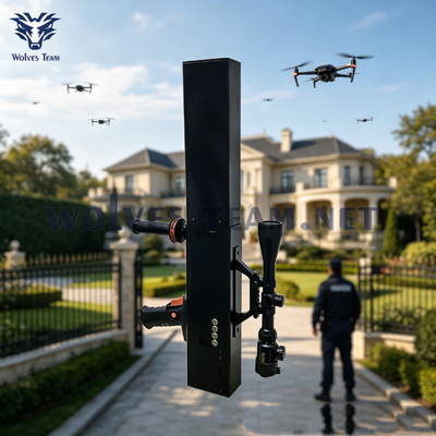 Comprar Último bloqueador de sinal de tipo de arma ao ar livre 500-1000M para proteção VIP Dispositivo anti-UAV portátil com faixas de frequência 4?? 8 personalizáveis Fabricação em linha