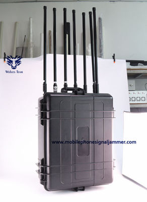Portátil personalize o jammer da frequência ultraelevada do VHF da G/M CDMA 3G 4G 5G WiFi do poder superior da frequência