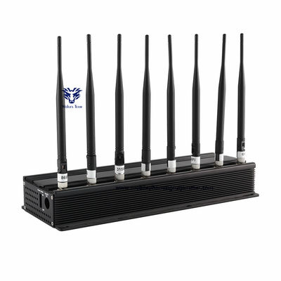 jammer da G/M 3G 4G 5G WIFI do jammer do sinal do telefone celular dos canais 80W 8 que bloqueia a escala 100 medidores