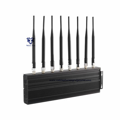 jammer da G/M 3G 4G 5G WIFI do jammer do sinal do telefone celular dos canais 80W 8 que bloqueia a escala 100 medidores