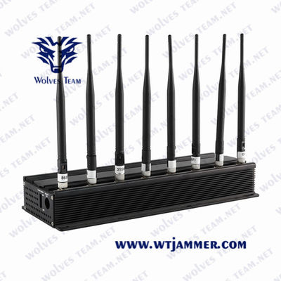 Jammer poderoso ajustável do sinal da G/M 5G do VHF do sinal Jammer/UHF do telefone celular das antenas Omni-direcionais Desktop