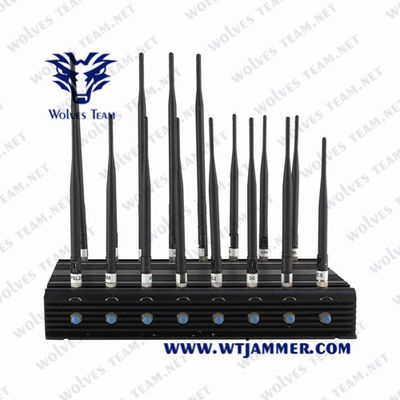 comprar Multi-bandas 14 canais Interruptor de sinal de telemóvel celular Wifi Bloqueador de sinal de telemóvel UHF VHF 3G 4G 5G online manufacture