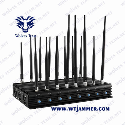 jammer do sinal do telefone do VHF 3G 4G 5G da frequência ultraelevada do construtor de WiFi do jammer do sinal do telefone celular celular dos canais das Multi-faixas 14