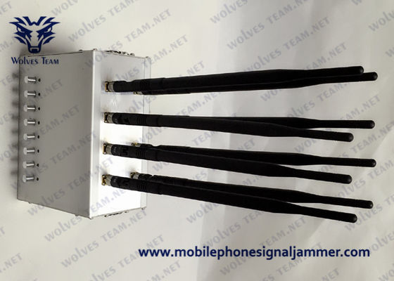 comprar Antena ajustável do poder superior 8 do jammer do sinal do telefone celular que obstrui o jammer de WiFi GPS G/M CDMA 3G 4G 5G 100 medidores online manufacture