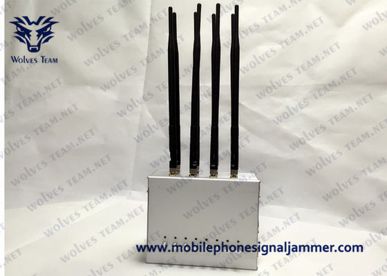 Antena ajustável do poder superior 8 do jammer do sinal do telefone celular que obstrui o jammer de WiFi GPS G/M CDMA 3G 4G 5G 100 medidores