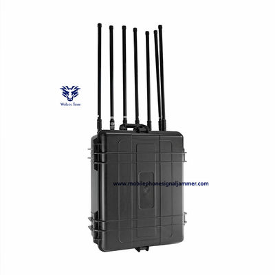 Liga de alumínio grande do jammer do sinal da bomba potente que encaixota o jammer do sinal de controle de GPS RF do telefone celular de IED