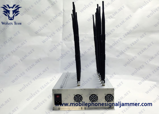 Jammer ajustável da G/M 4G 5G 315/433MHz do jammer do sinal do telefone celular das antenas do construtor 22 do sinal dos Gps de WIFI