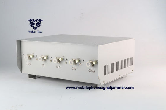 Bloqueador de bloqueio de sinal de celular inteligente WiFi Bluetooth / 5G / GPS / Lojack / UHF / VHF Bloqueador de sinal de 150 metros de alcance