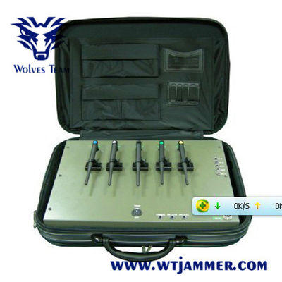 Jammer portátil do sinal da frequência ultraelevada do VHF do projeto 30W WiFi GPS da pasta