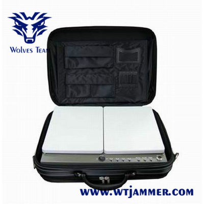 Jammer portátil do sinal da frequência ultraelevada do VHF do projeto 30W WiFi GPS da pasta
