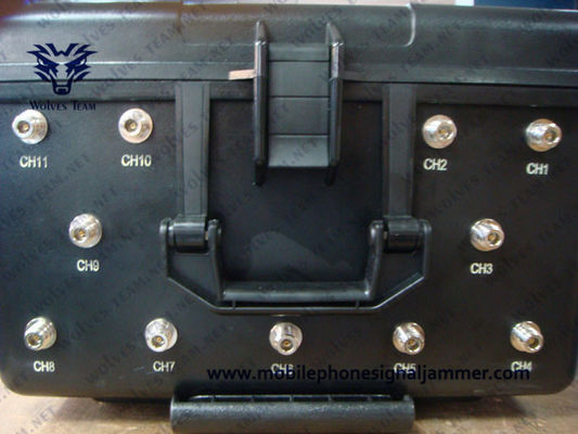 Jammer portátil médio do sinal 25W da mala de viagem 50m do poder do RF