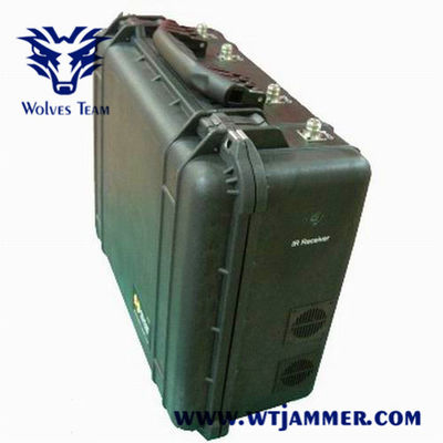 Jammer portátil médio do sinal 25W da mala de viagem 50m do poder do RF
