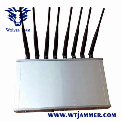 Jammer do sinal do telefone celular do VHF da frequência ultraelevada de 14 faixas para a biblioteca