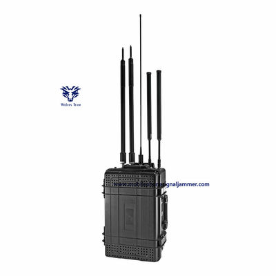 Tudo em um, à prova d'água, ao ar livre, 25-6000MHz, bloqueador de sinal, antenas omnidirecionais de alto ganho, até 2.000 metros