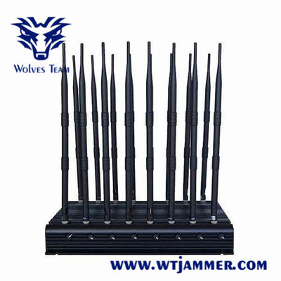 18 antenas 60M todos em um jammer do sinal do telefone celular de GPS WiFi