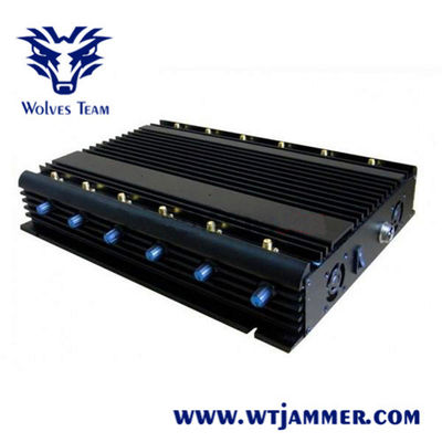 12 jammer do sinal da DCS 3G 4G WIFI GPS RF das faixas 50m 20W G/M