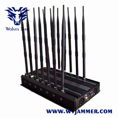 comprar Jammer do sinal do telefone celular de WiFi de 14 antenas 50 medidores online manufacture
