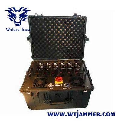 O Portable 8 une o jammer da bomba de GPS 2G 3G 4G G/M 530W RCIED IED